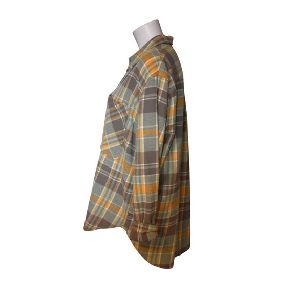Aerie Oversized Plaid Flanner Warm Fall Winter Womens Medium - Picture 2 of 6